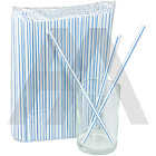 Трубочки прямые 210*7мм полоса (250шт)